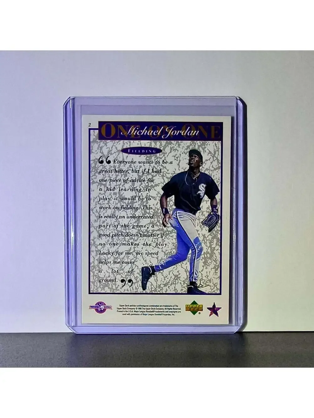 Michael Jordan 1995 Upper Deck Minors One on One #2 Card Chicago Bulls